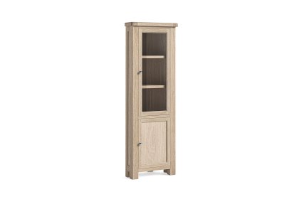 Normandy White Wash Corner Display Cabinet