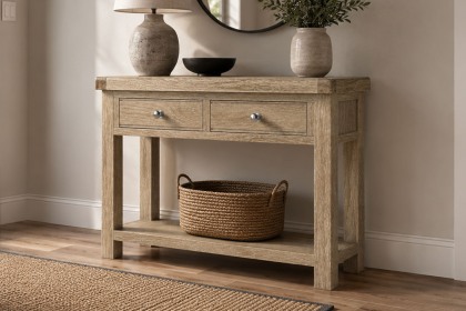 Normandy White Wash Console Table Normandy White Wash Console Table