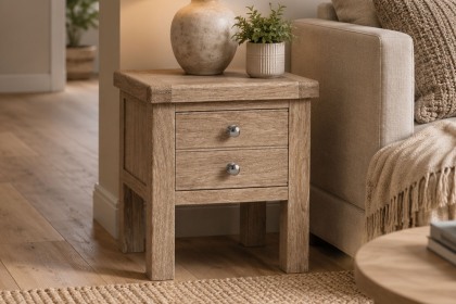 Normandy White Wash Lamp Table