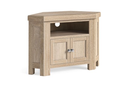 Normandy White Wash Corner TV Unit