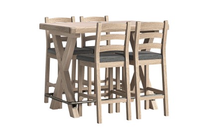 Normandy White Wash Bar Table