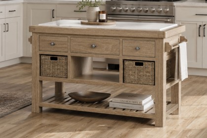 Normandy White Wash Large Kitchen Island Normandy White Wash Large Kitchen Island