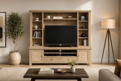 Normandy White Wash Extra Large TV Storage Combination Unit (Top + Base) Normandy White Wash Extra Large TV Storage Combination Unit (Top + Base)