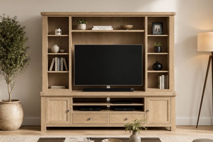 Normandy White Wash Extra Large TV Storage Combination Unit (Top + Base) Normandy White Wash Extra Large TV Storage Combination Unit (Top + Base)