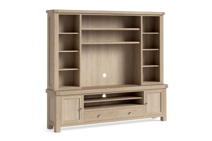 Normandy White Wash Extra Large TV Storage Combination Unit (Top + Base)