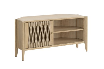 Sicily Oak 100cm Weave Corner TV Unit