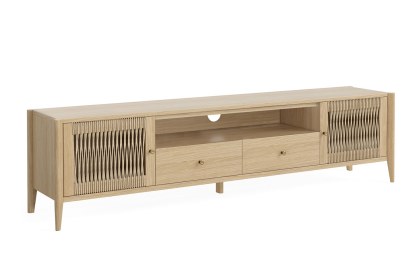 Sicily Oak 200cm Weave Large TV UNIT