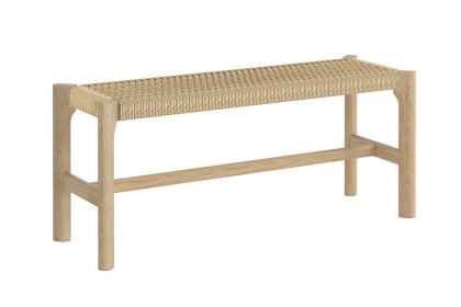 Sicily Oak 110cm Weave Dining Bench
