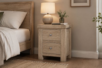 Normandy White Wash Bedside Table Normandy White Wash Bedside Table