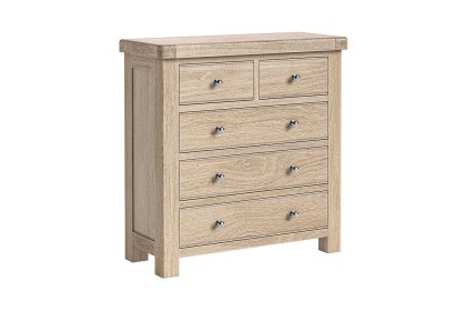 Normandy White Wash 2 Over 3 Chest of Drawer