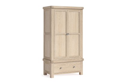 Normandy White Wash Gents Double Wardrobe