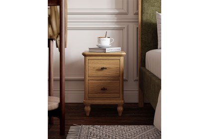Verona Oak Slim Bedside Table