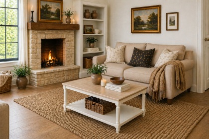 Provence Painted Off-White Oak Coffee Table