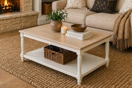 Provence Painted Off-White Oak Coffee Table