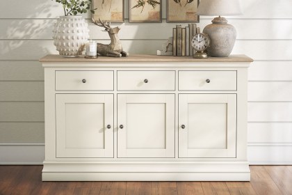 Provence Painted Off-White Oak 130cm Large Sideboard