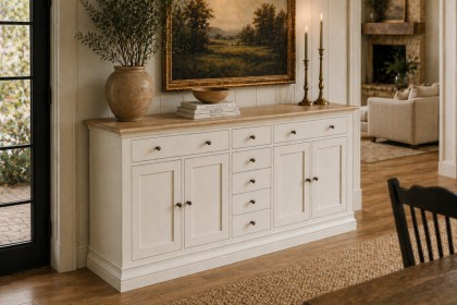 Provence Painted Off-White Oak 200cm Extra Large Sideboard