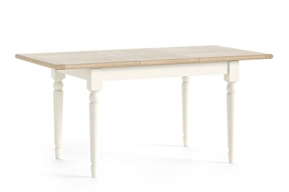 Provence Painted Off-White Oak Compact Ext 120-165cm Dining Table