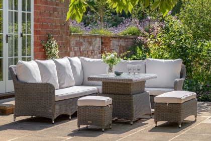 Gallery Direct Ascot Outdoor Corner Dining Set With Rising Table