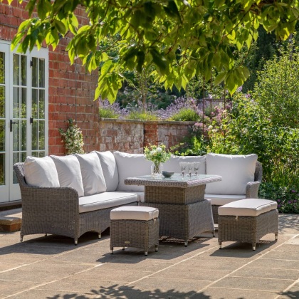 Gallery Direct Ascot Outdoor Corner Dining Set With Rising Table
