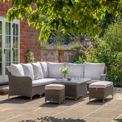 Gallery Direct Ascot Outdoor Corner Dining Set With Rising Table
