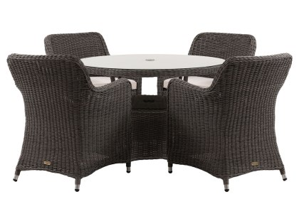 Gallery Direct Ascot Outdoor Round Dining Set & 4 Chairs