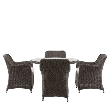 Gallery Direct Ascot Outdoor Round Dining Set & 4 Chairs