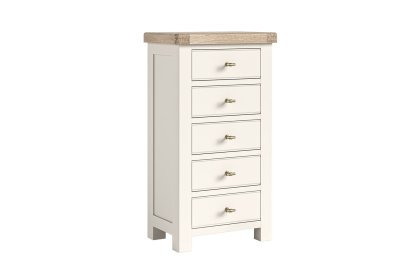 Windsor Country Oak Painted Tallboy Chest of Drawers