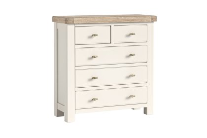 Windsor Country Oak Painted 2 Over 3 Chest of Drawers