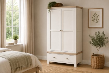 Windsor Country Oak Painted Double Wardrobe Windsor Country Oak Painted Double Wardrobe