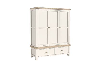 Windsor Country Oak Painted Triple Wardrobe