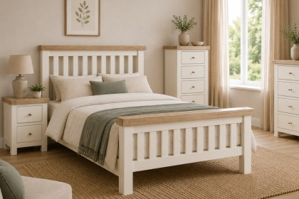 Windsor Country Oak Painted Bed Frame