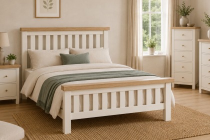 Windsor Country Oak Painted Bed Frame