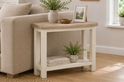 Windsor Country Oak Painted Sofa Side Table