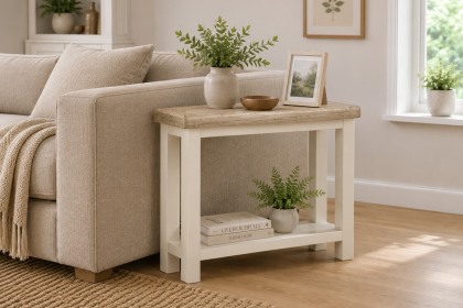Windsor Country Oak Painted Sofa Side Table