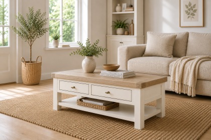 Windsor Country Oak Painted Storage Coffee Table