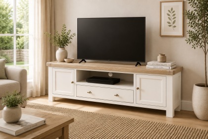 Windsor Country Oak Painted 160cm TV Unit