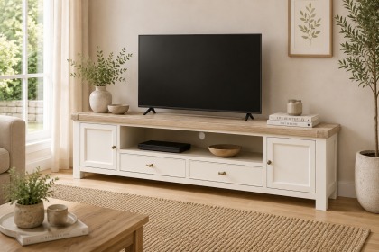 Windsor Country Oak Painted 210cm Large TV Unit