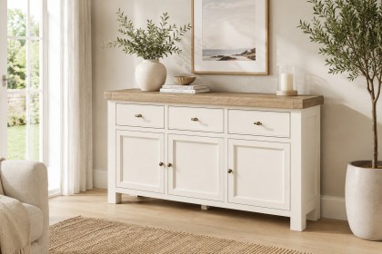 Windsor Country Oak Painted Large Sideboard