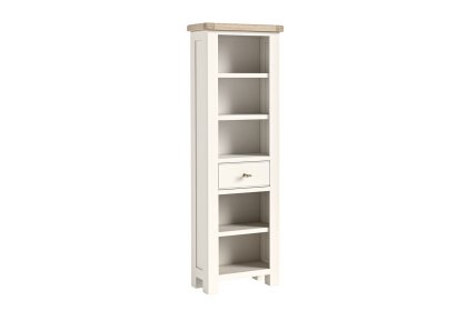 Windsor Country Oak Painted Slim Bookcase