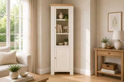 Windsor Country Oak Painted Corner Display Unit