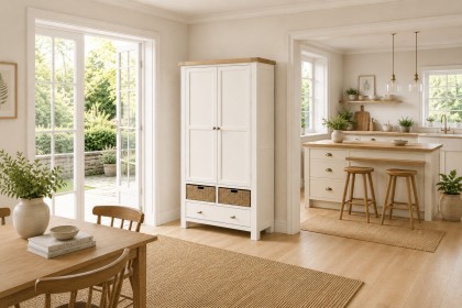 Windsor Country Oak Painted Kitchen Larder Unit