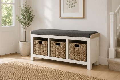 Windsor Country Oak Painted Storage Bench