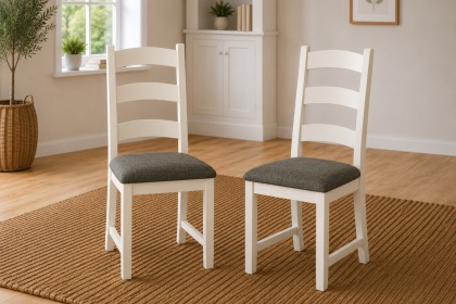 Windsor Country Oak Painted Dining Chairs (Pair)