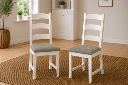 Windsor Country Oak Painted Dining Chairs (Pair)