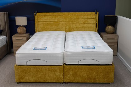 Ex-Display Liskeard - 6'0" Super King Pure 1500/2000 Adjustable Divan Bed Ser Inc Lily Headboard