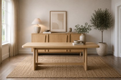 Cara Oak Large Extending Dining Table