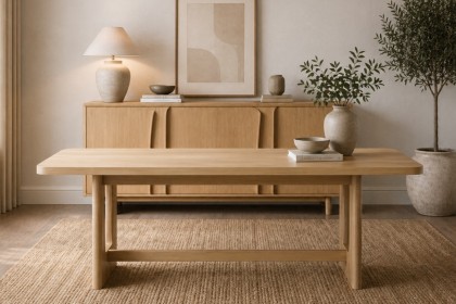 Cara Oak Large Extending Dining Table