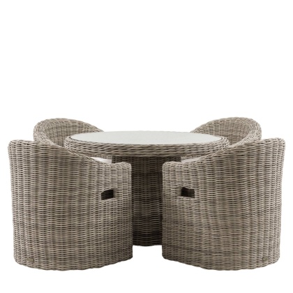 Gallery Direct Ragusa Outdoor Garden 4 Seater Dining Set