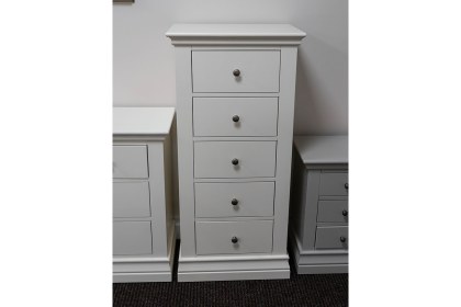 Ex-Display Liskeard - Burgundy 5 Drawer Chest Of Drawers