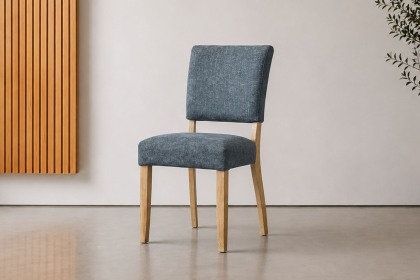 Burford Painted Oak Fully Upholstered Dining Chairs (Pair) Burford Painted Oak Fully Upholstered Dining Chairs (Pair)
